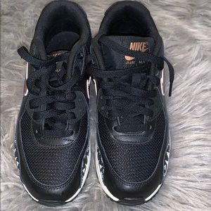 Black and rose gold Nike air max
